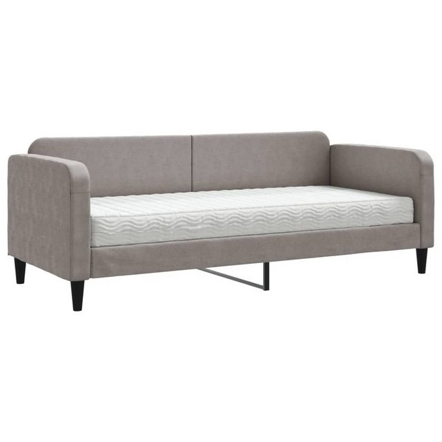 vidaXL Gästebett Gästebett Tagesbett mit Matratze Taupe 80x200 cm Stoff Bet günstig online kaufen