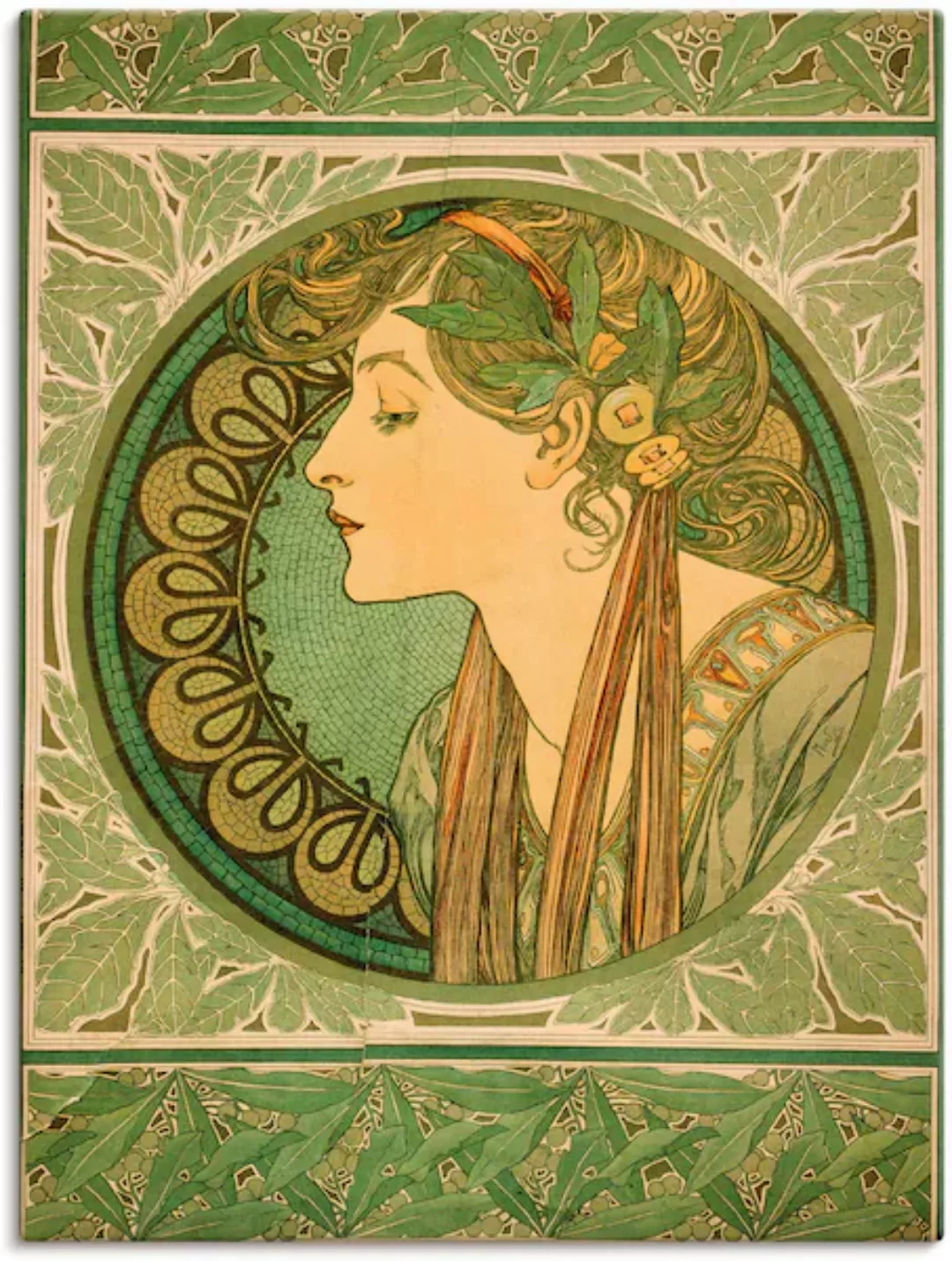 Artland Wandbild "Lorbeer. 1921", Frau, (1 St.), als Alubild, Outdoorbild, günstig online kaufen