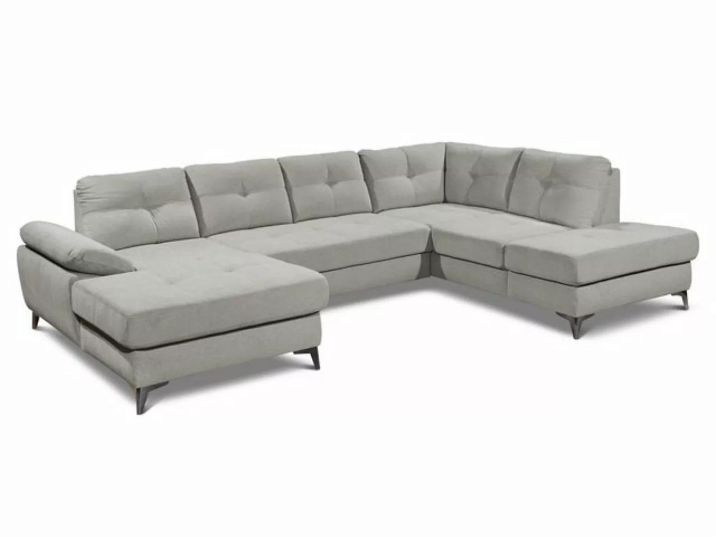 HARPER Polsterecke Polsterecke HARPER BILBAO U-F 170x218 cm silber Ecksofa günstig online kaufen