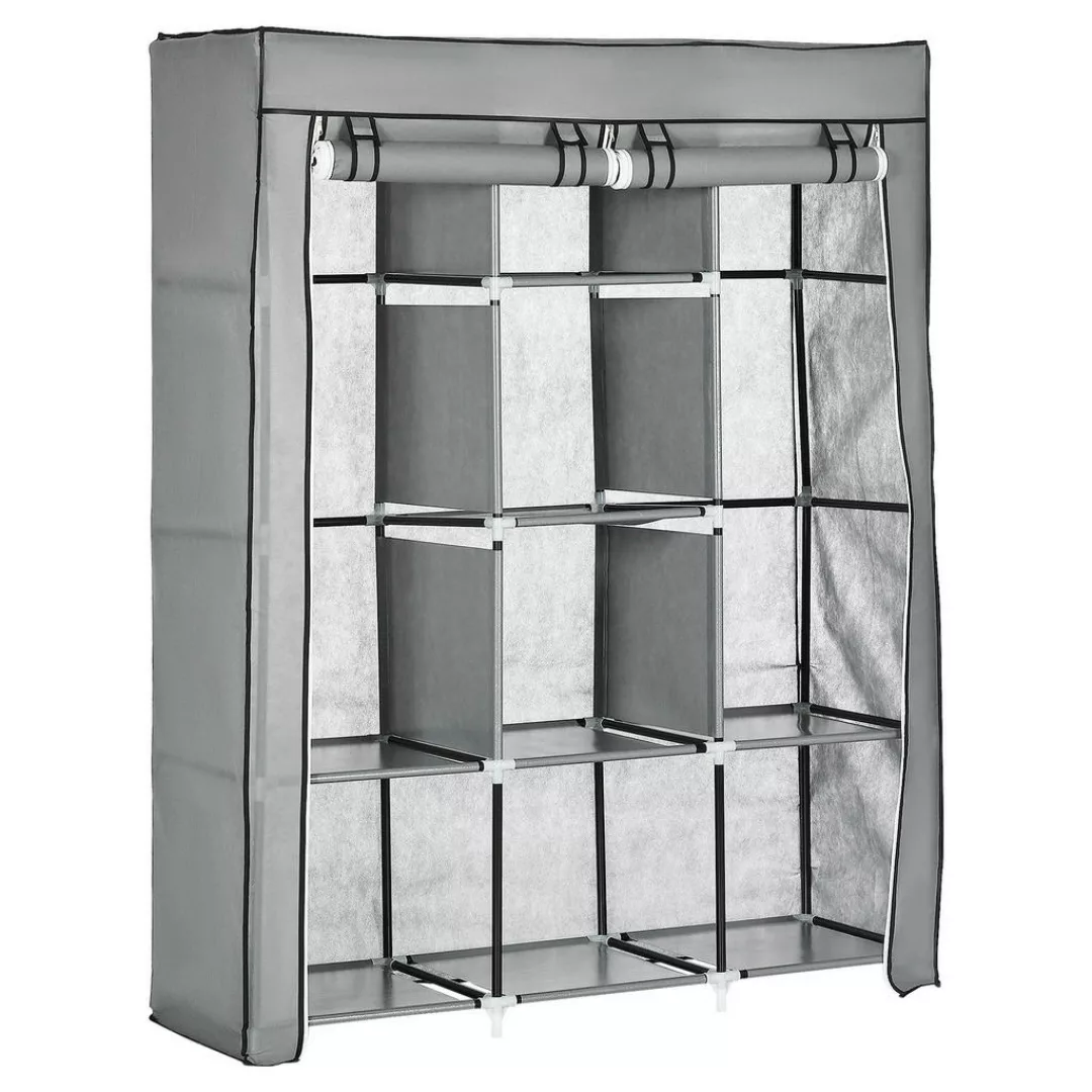 HOMCOM Kleiderschrank hellgrau Edelstahl B/H/L: ca. 43x125x162,5 cm günstig online kaufen