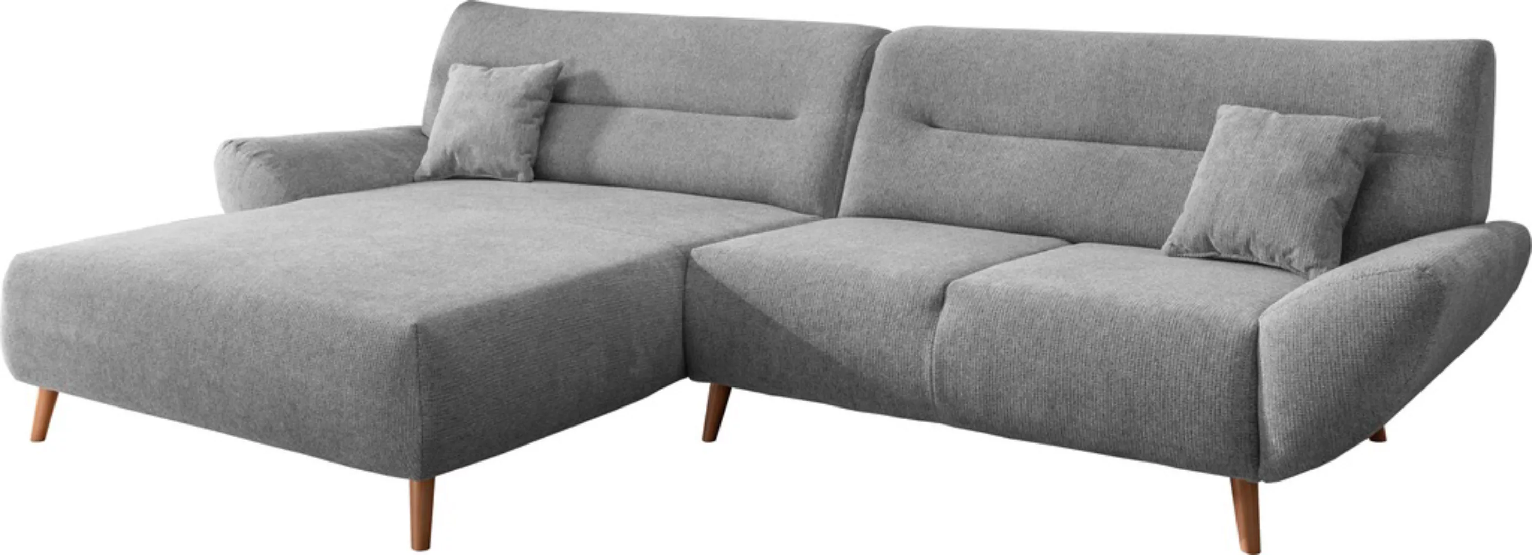 INOSIGN Ecksofa »Drago, elegant und zeitlos, komfortabel, Holzfuß, L-Form«, günstig online kaufen
