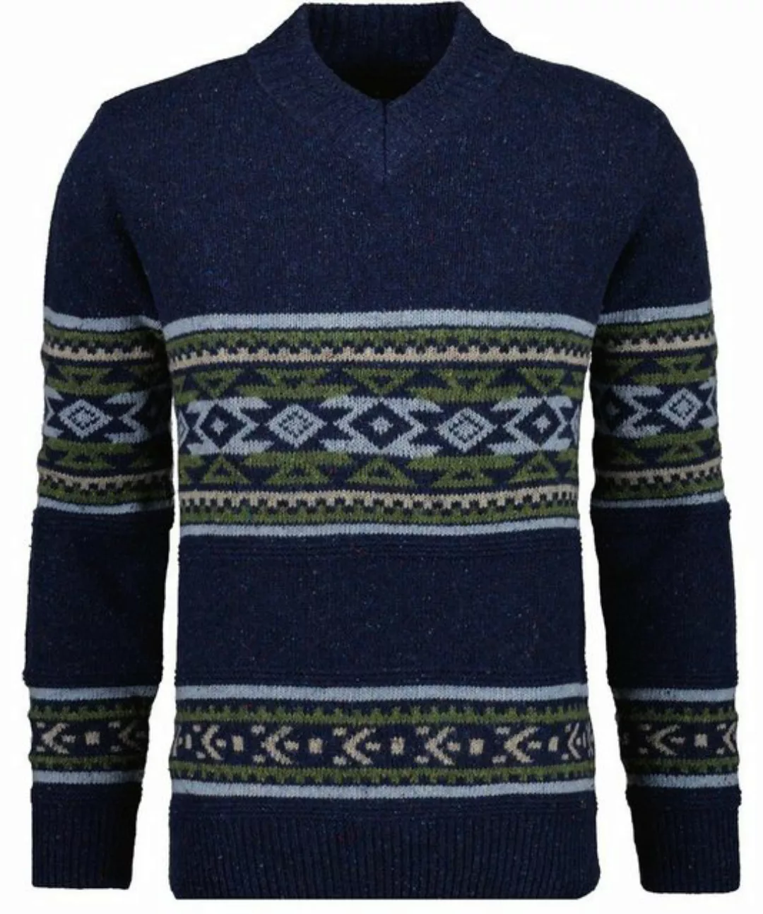 RAGMAN Sweatshirt V-Neck jacquard günstig online kaufen
