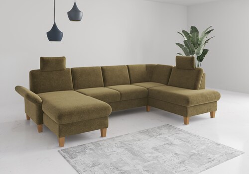 Home affaire Wohnlandschaft "Rochelle, U-Form", optional mit Armteilverstel günstig online kaufen