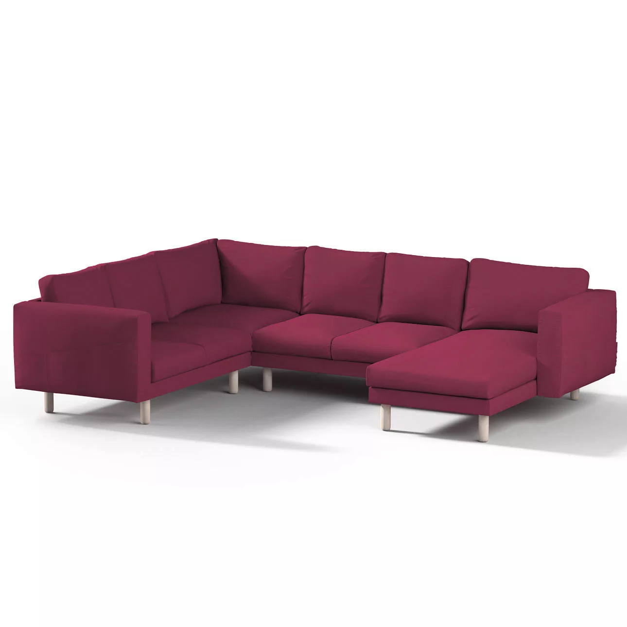 Bezug für Norsborg 5-Sitzer Ecksofa mit Recamiere, pflaume , Norsborg Bezug günstig online kaufen