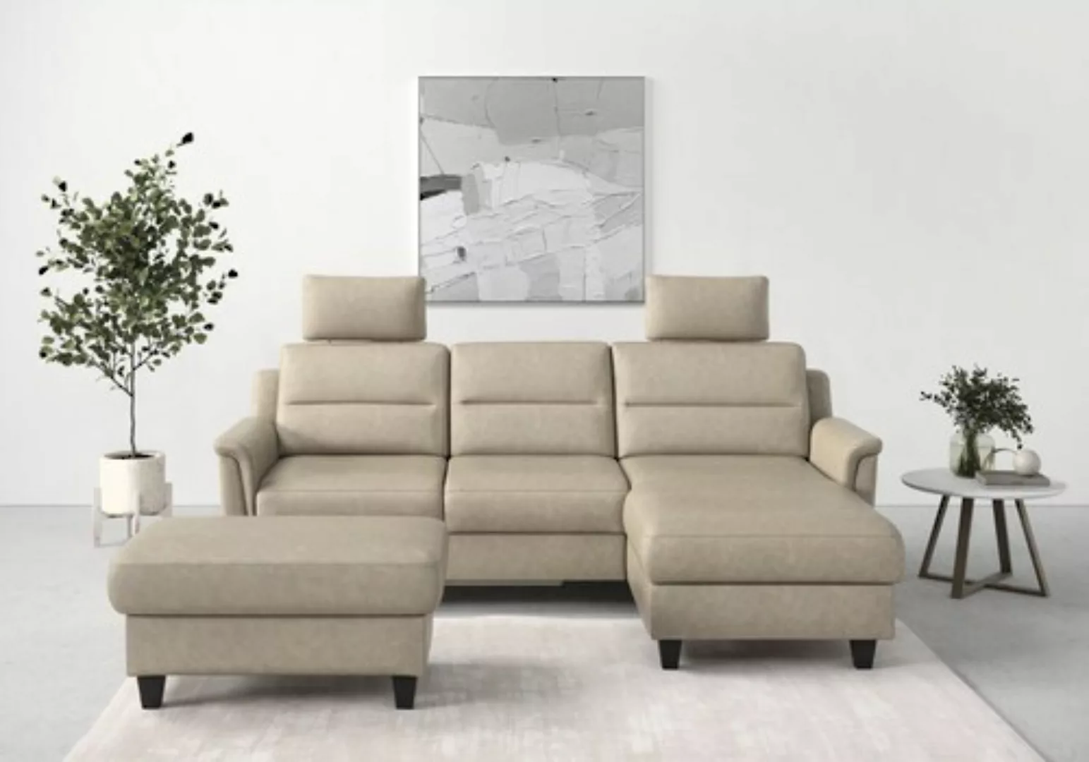 sit&more Ecksofa »Farö L-Form«, inklusive Federkern, wahlweise mit Bettfunk günstig online kaufen