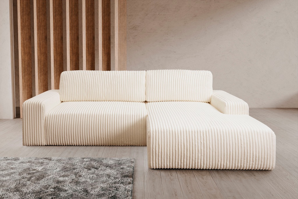 WERK2 Ecksofa "Hugo-L L-Form", Design Ecksofa in Cord mit Schlaffunktion & günstig online kaufen