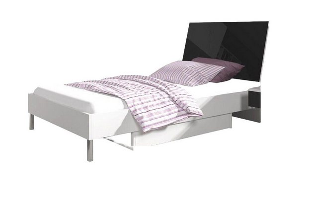 JVmoebel Kinderbett Kinderzimmer Bett Einzelbett Jugendzimmer Schwarz Holz günstig online kaufen