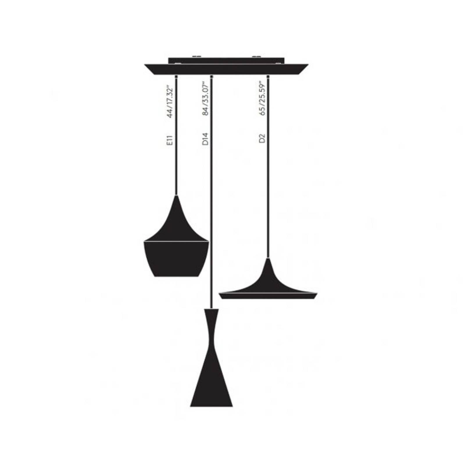 Tom Dixon Beat Trio Round Pendellampe 3fl weiß günstig online kaufen