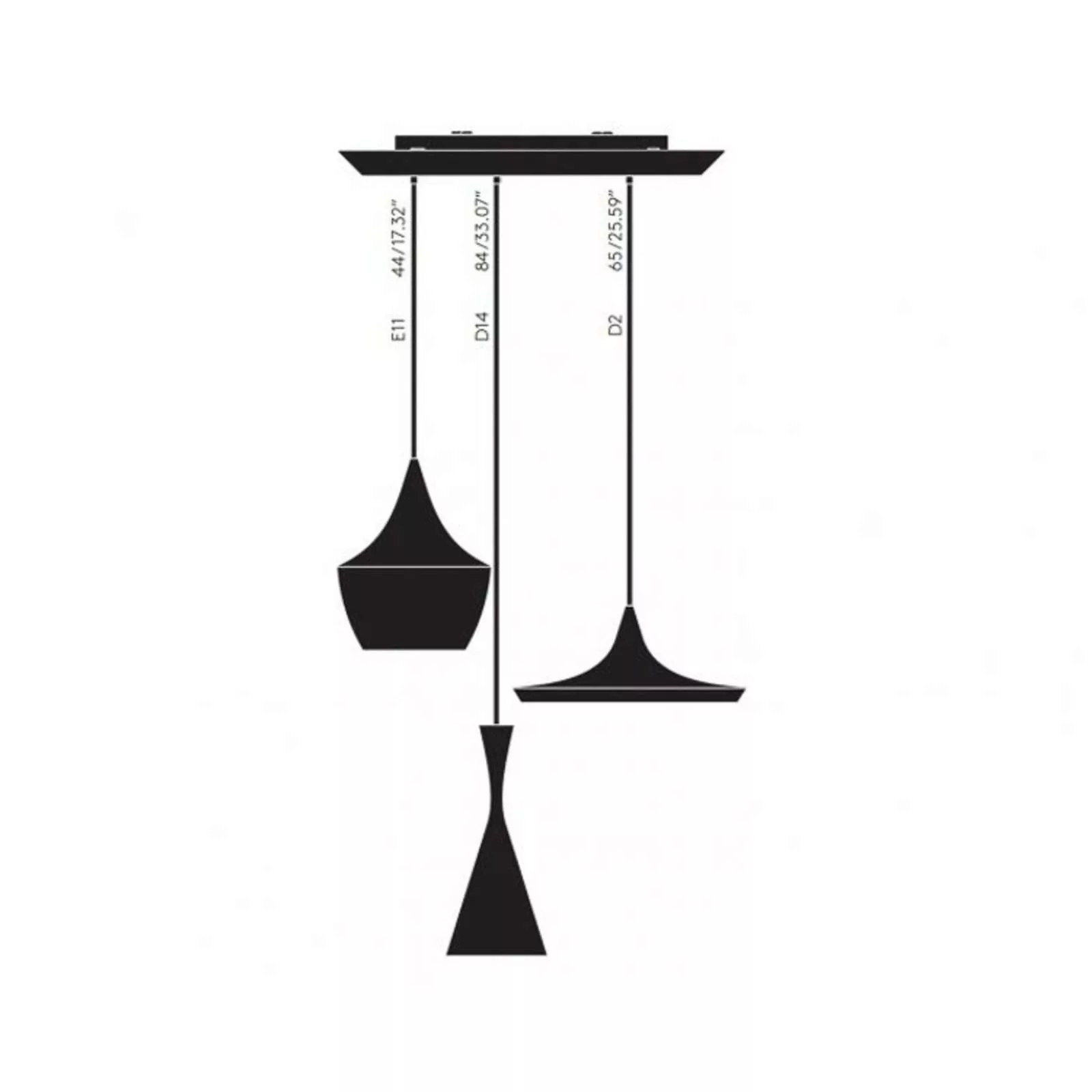 Tom Dixon Beat Trio Round Pendellampe 3fl weiß günstig online kaufen