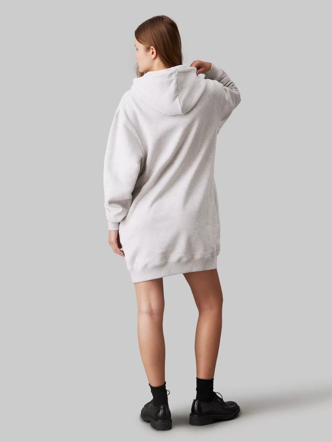 Calvin Klein Jeans Sweatkleid CHENILLE MONOLOGO HOODIE DRESS mit Logosticke günstig online kaufen