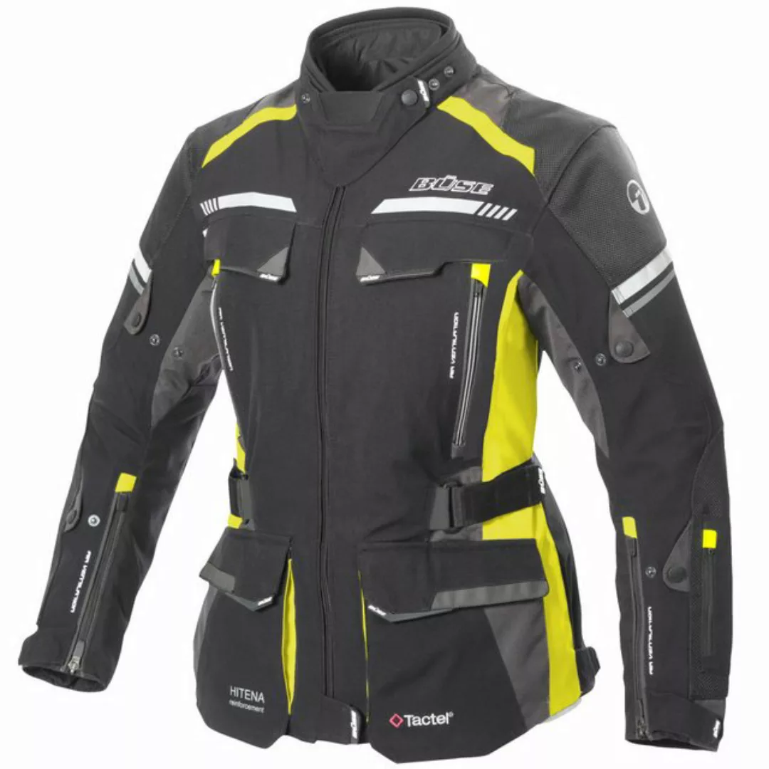 Büse Motorradjacke Büse Highland II Damen Jacke schwarz / gelb 44 günstig online kaufen