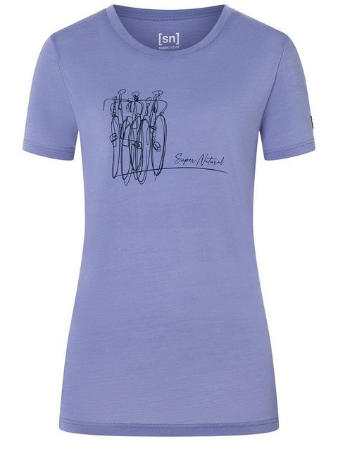 SUPER.NATURAL T-Shirt für Damen, Merino BIKE ART Farrad Motiv, atmungsaktiv günstig online kaufen