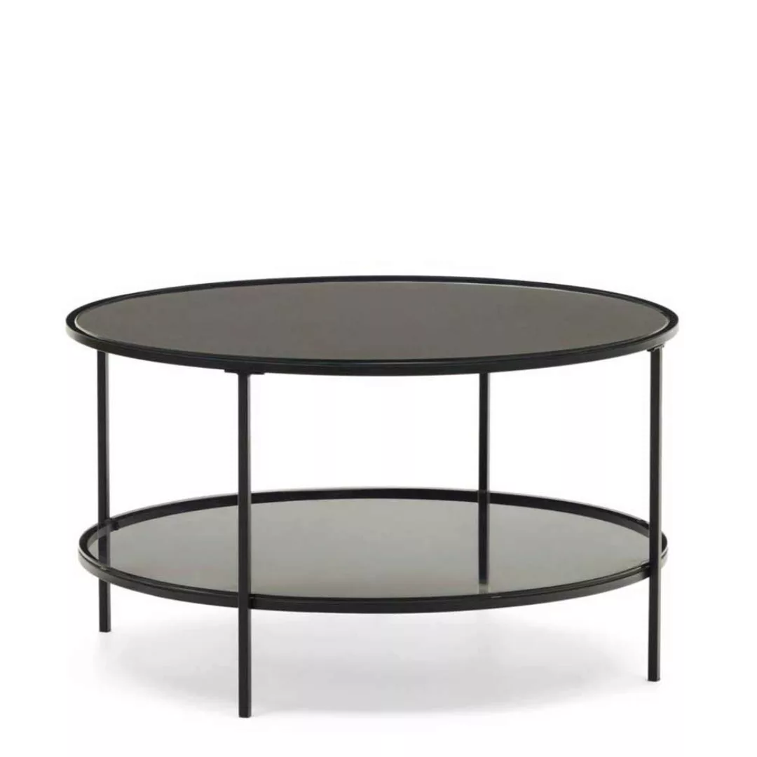 Wohnzimmer Tisch schwarz mit Glasplatte modernem Design günstig online kaufen