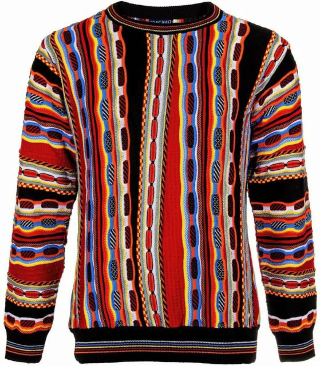 Cascallo Strickpullover Cascallo® Angelo Herren Strickpullover Bunt Vintage günstig online kaufen