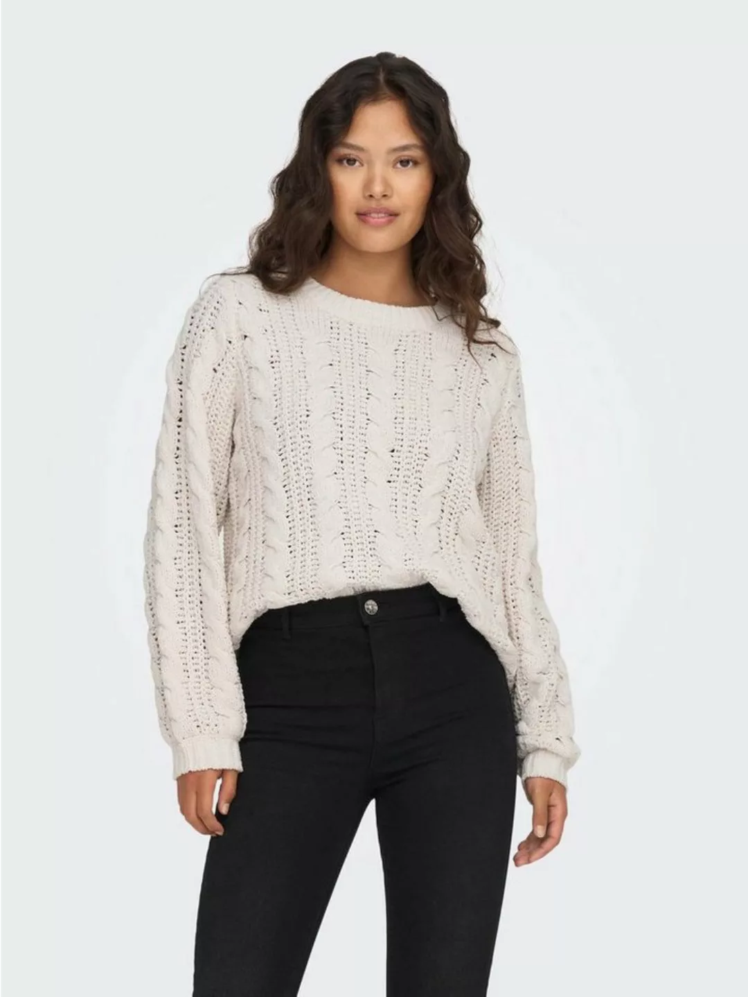 JACQUELINE de YONG Strickpullover Pullover Flauschiger Stehkragen Sweater G günstig online kaufen