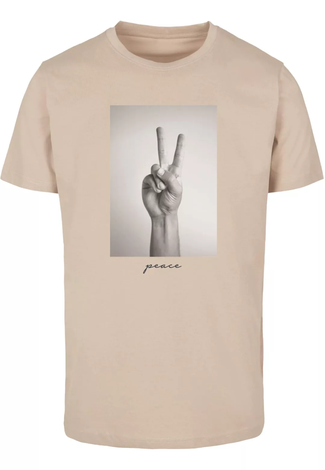 MisterTee T-Shirt "MisterTee Herren Peace Sign Tee" günstig online kaufen