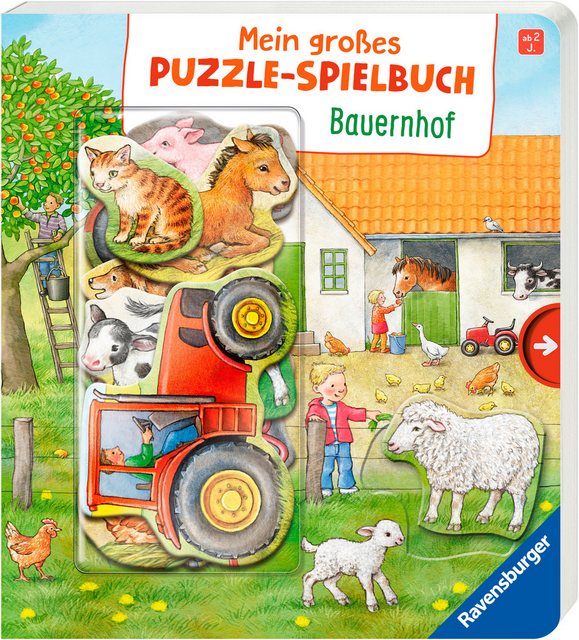 Ravensburger Buch Pappbilderbuch, Mein großes Puzzle-Spielbuch: Bauernhof, günstig online kaufen