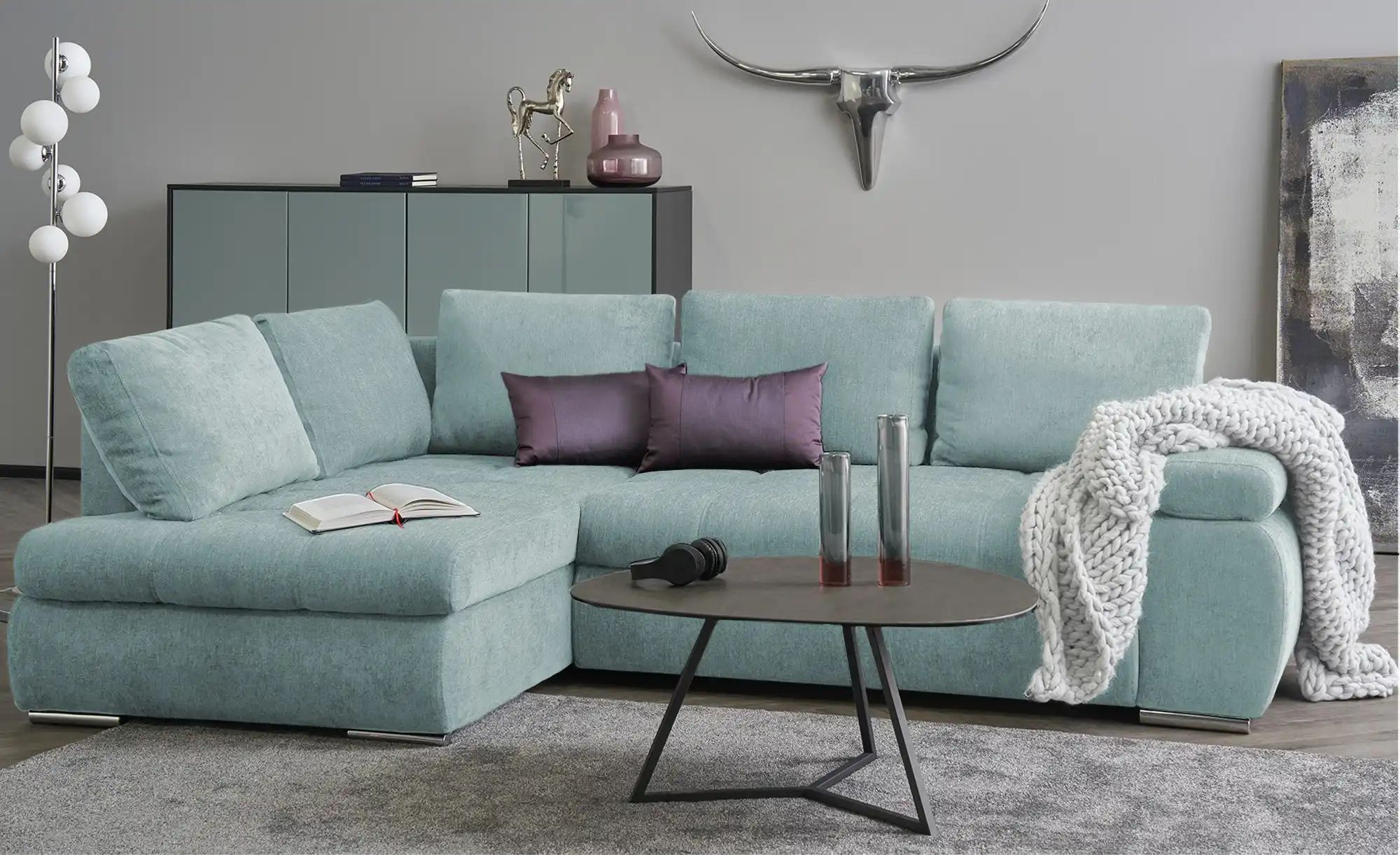 switch Ecksofa  Sky ¦ blau ¦ Maße (cm): B: 265 H: 89 T: 175.0 Polstermöbel günstig online kaufen