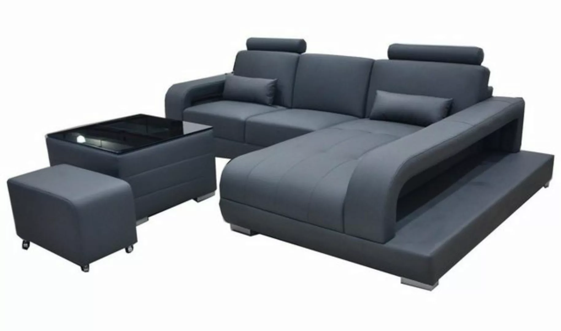 Xlmoebel Sofa Große Ledercouch Wohnlandschaft Set Modernes Design Sofa in L günstig online kaufen