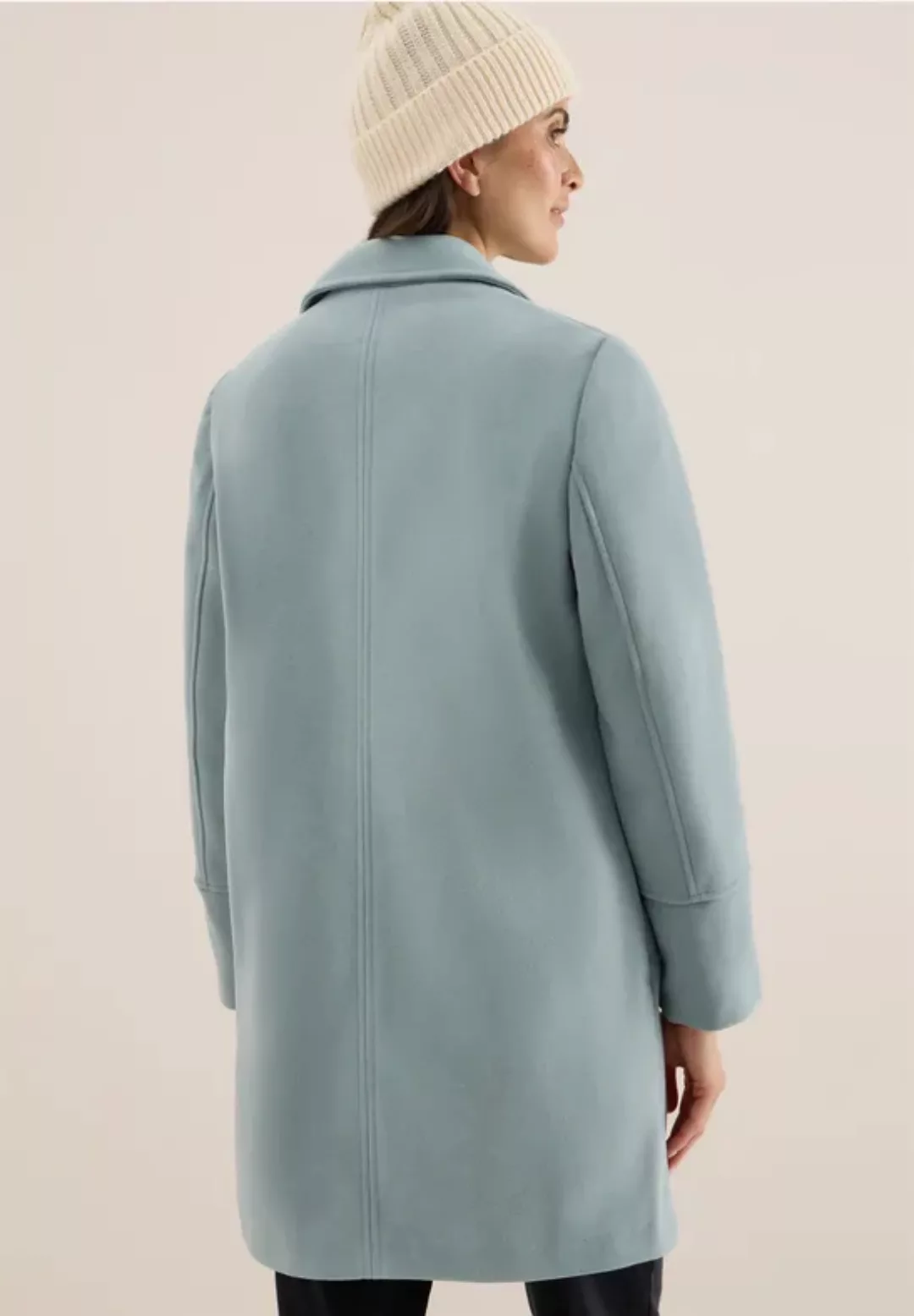 Woll-Optik Revers-Mantel günstig online kaufen