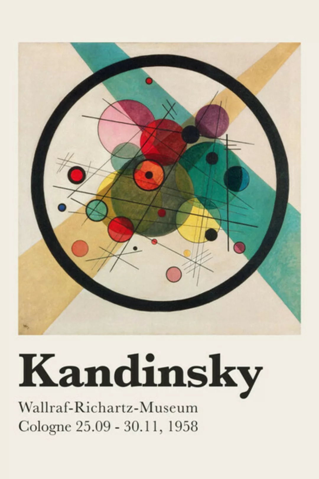 Poster / Leinwandbild - Kandinsky Ausstellungsposter 1958 günstig online kaufen