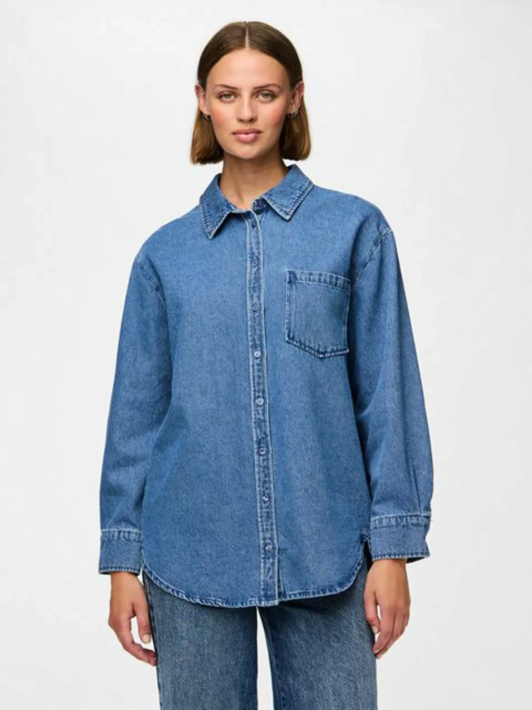 pieces Jeansbluse PCMAISIE LS DENIM SHIRT NOOS BC günstig online kaufen