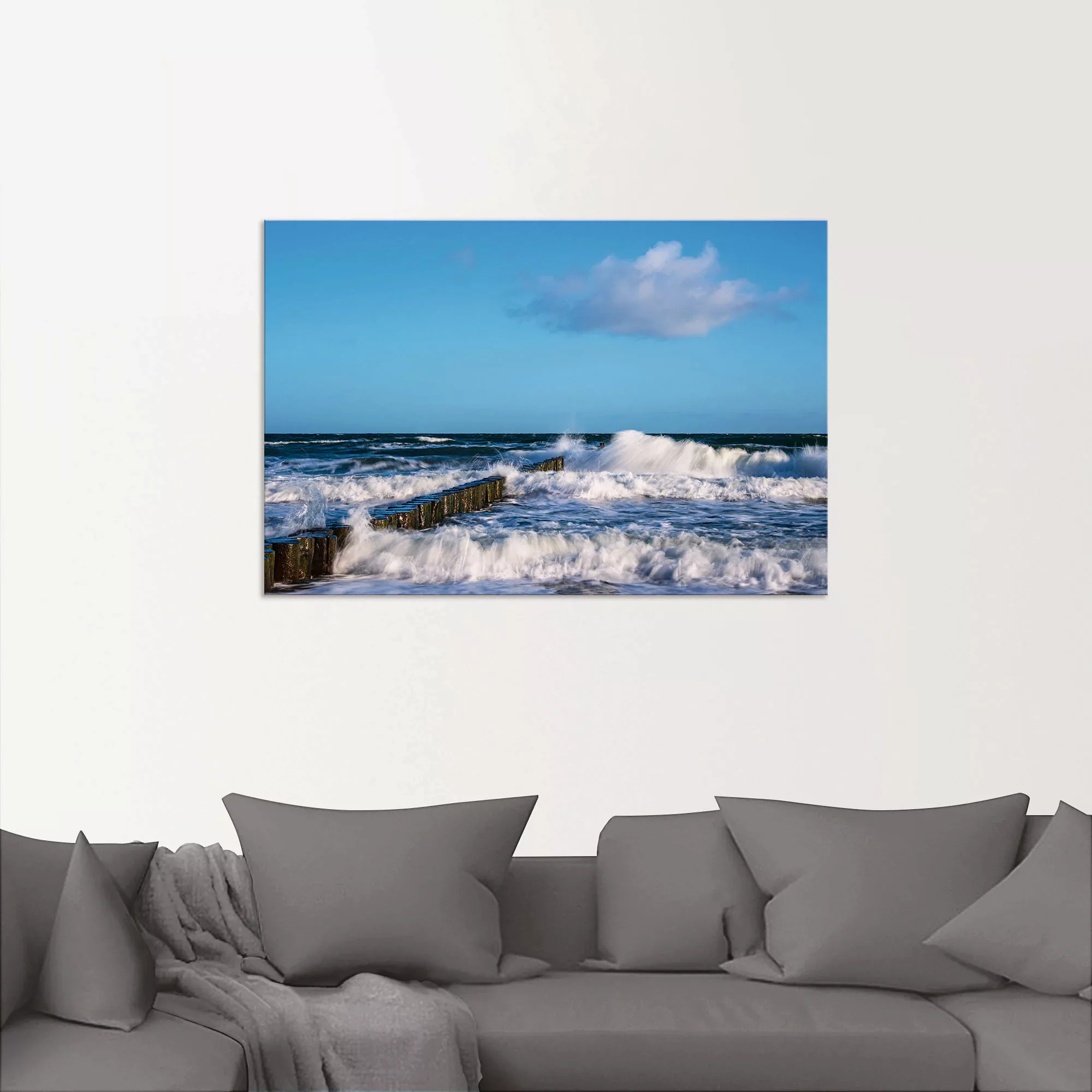 Artland Wandbild »Buhnen an der Küste der Ostsee II«, Meer Bilder, (1 St.), günstig online kaufen