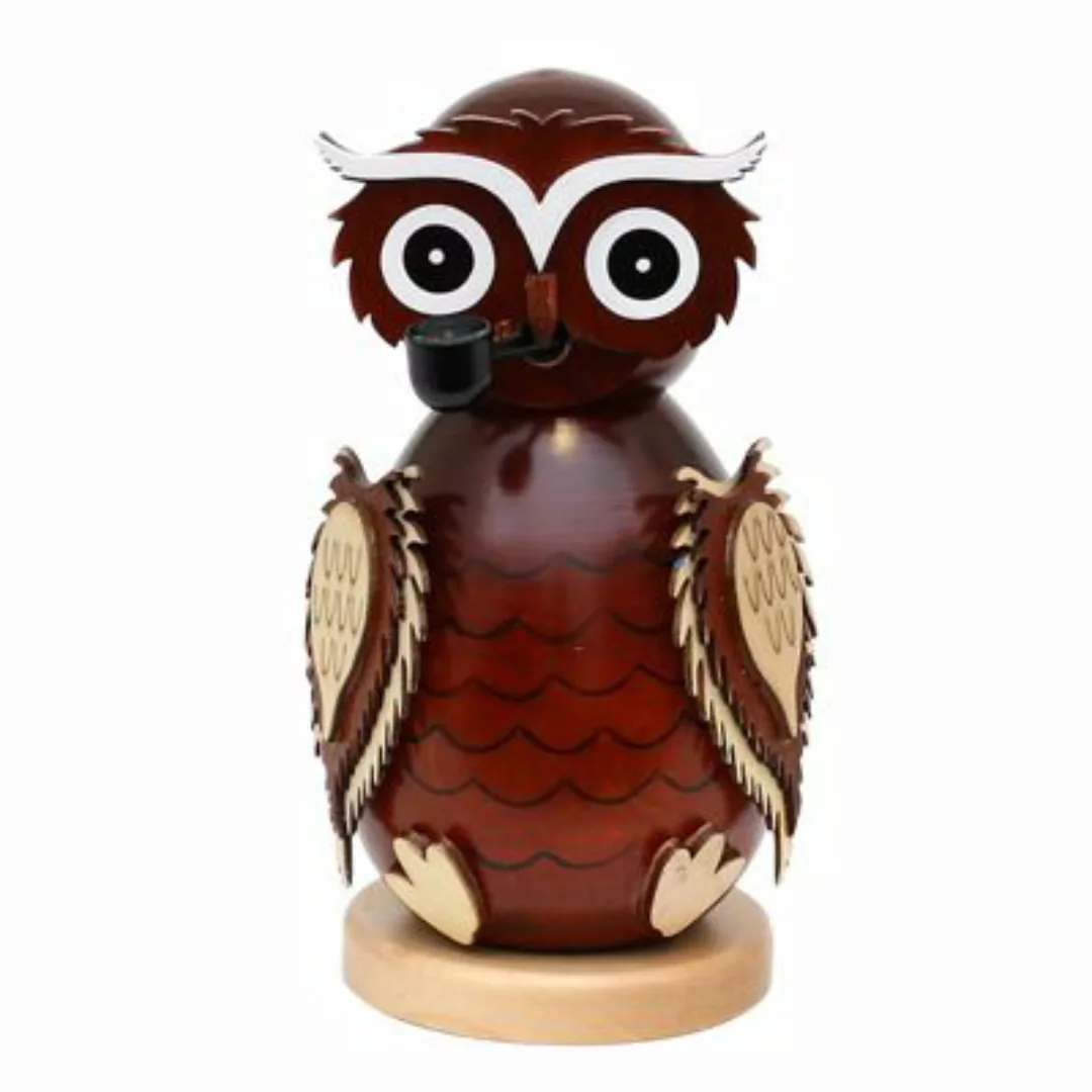 Sigro Holz Räucherfigur Eule 8 x 8 x 15 cm braun günstig online kaufen