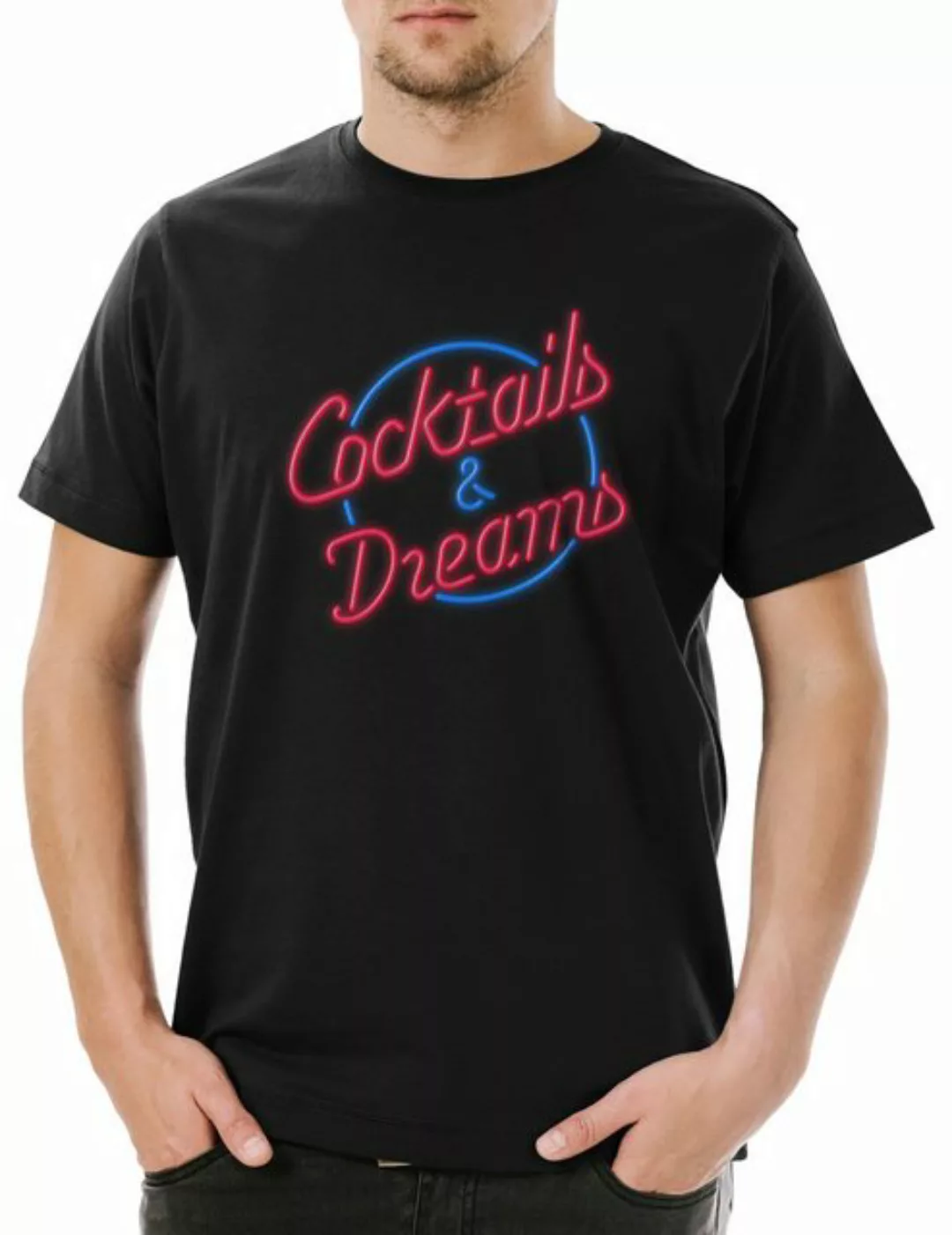 Urban Backwoods Print-Shirt Cocktails & Dreams Herren T-Shirt Cocktail 80s günstig online kaufen