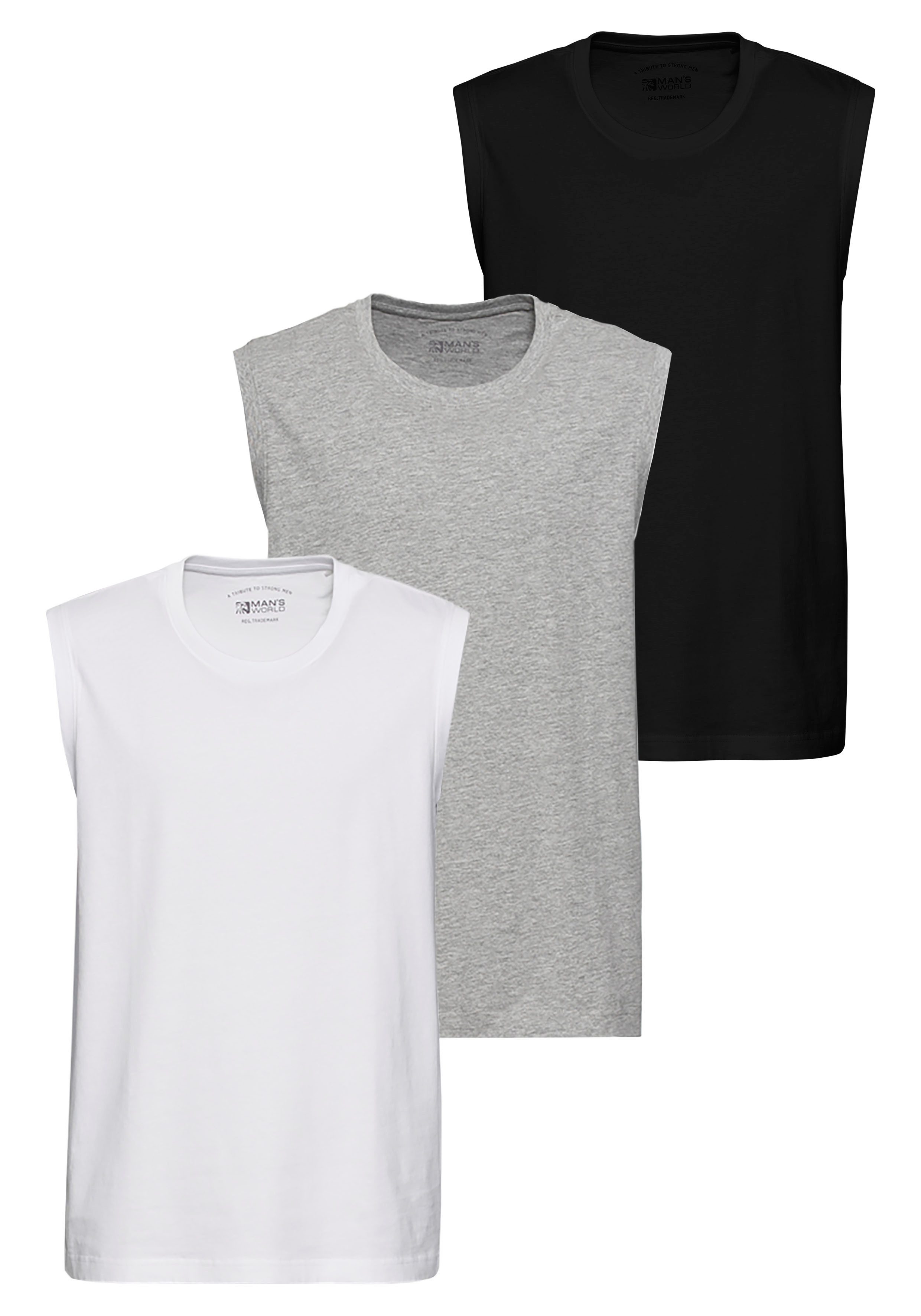 Man's World Muscleshirt (Packung, 3-tlg., 3er-Pack) günstig online kaufen