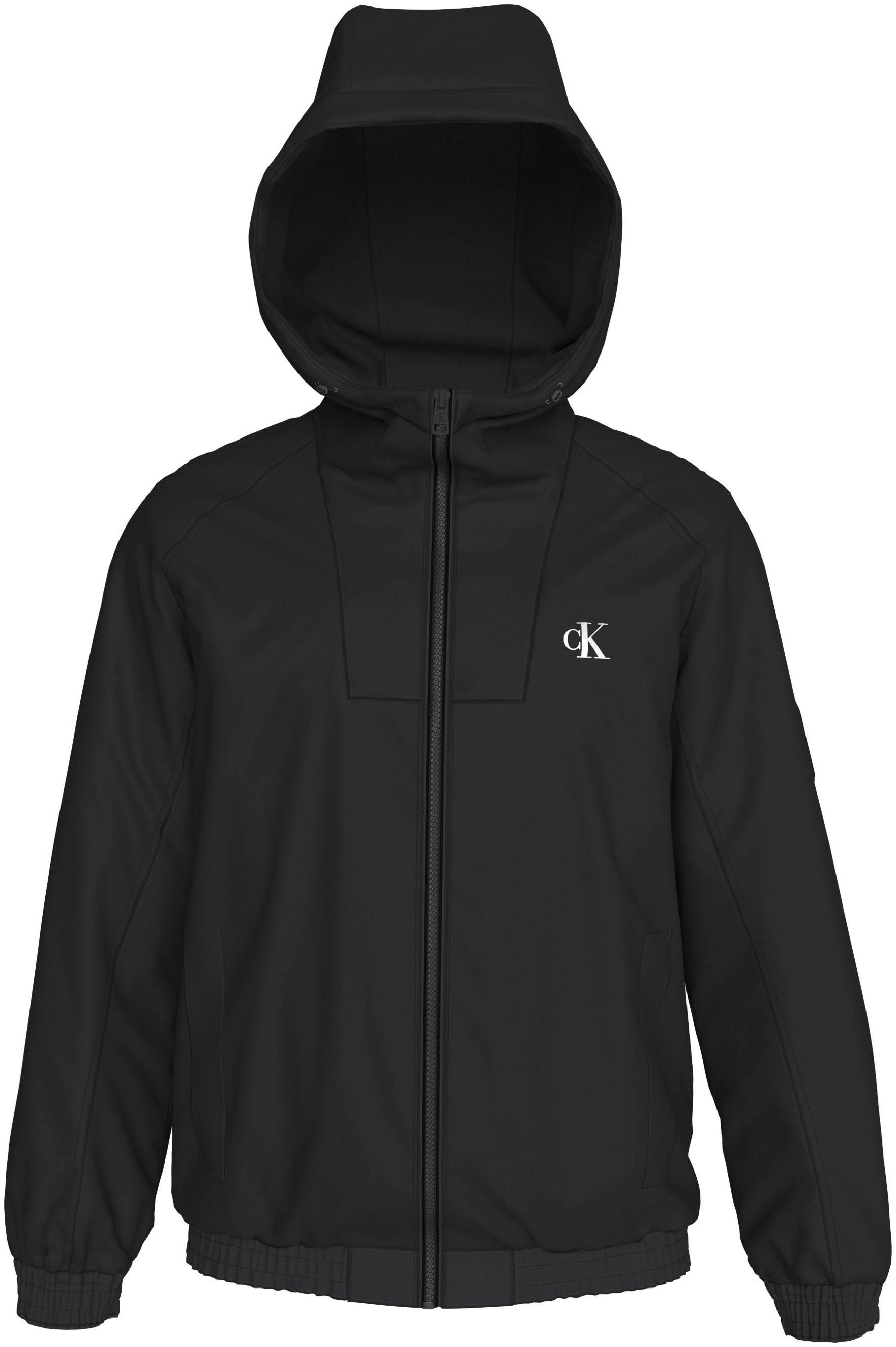 Calvin Klein Jeans Outdoorjacke "UNPADDED HOODED HARRINGTON", mit Kapuze, m günstig online kaufen