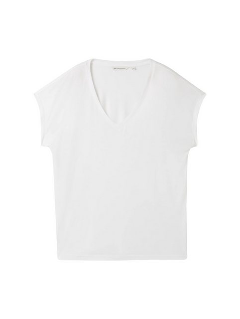 TOM TAILOR T-Shirt fluent v-neck T-shir günstig online kaufen