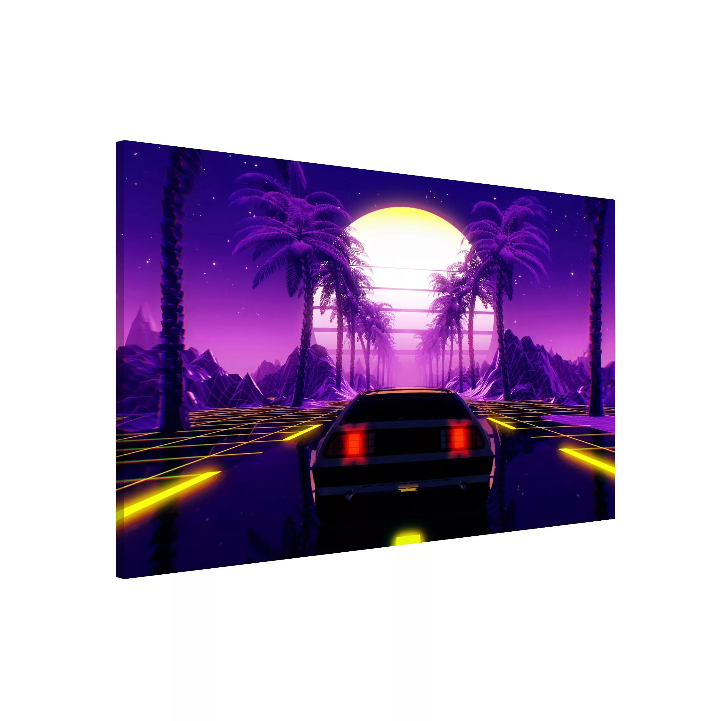 Magnettafel Vintage Video Car With Palm Trees günstig online kaufen