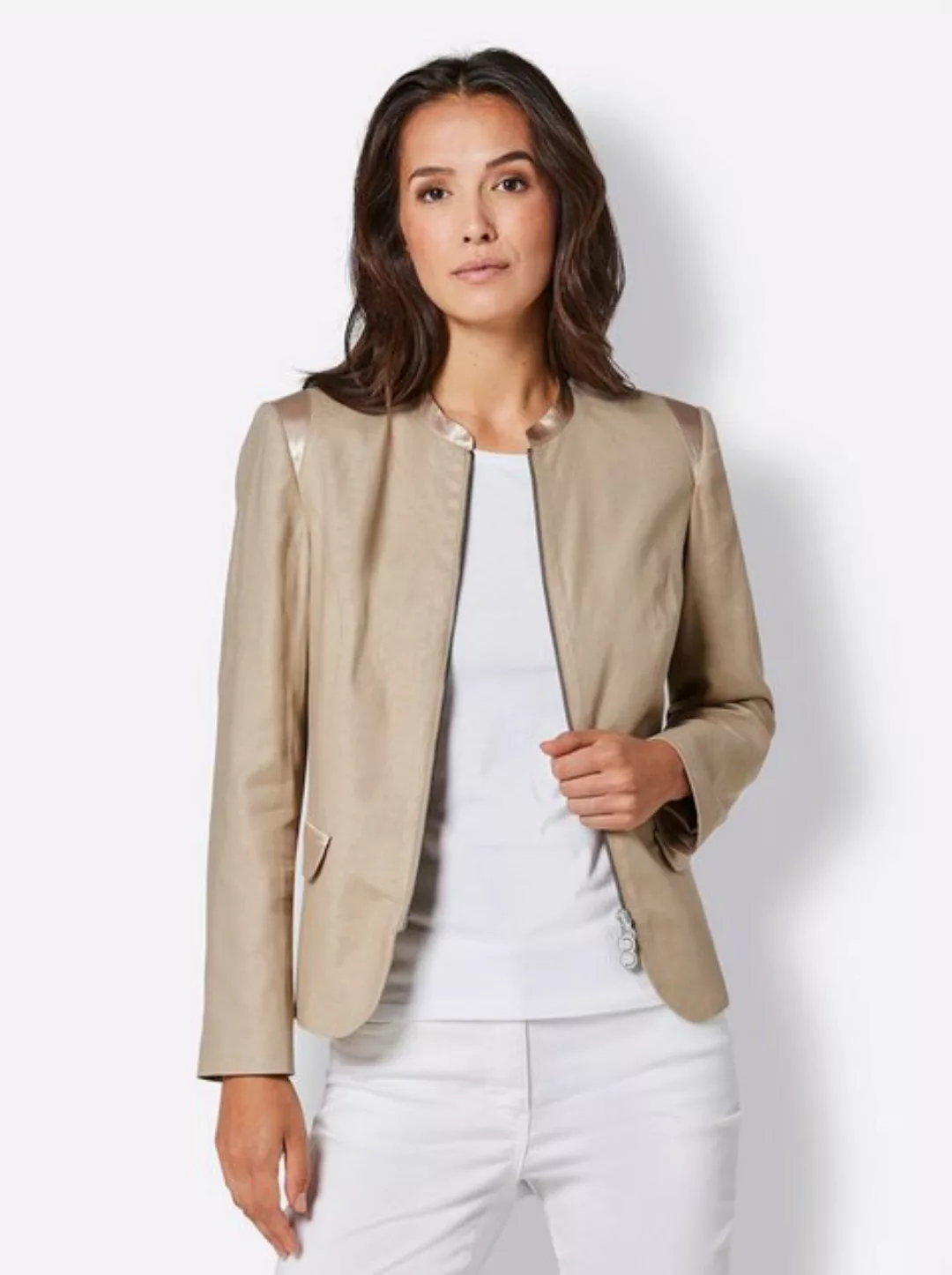 creation L Blusenblazer Leinen-Viskose-Blazer günstig online kaufen