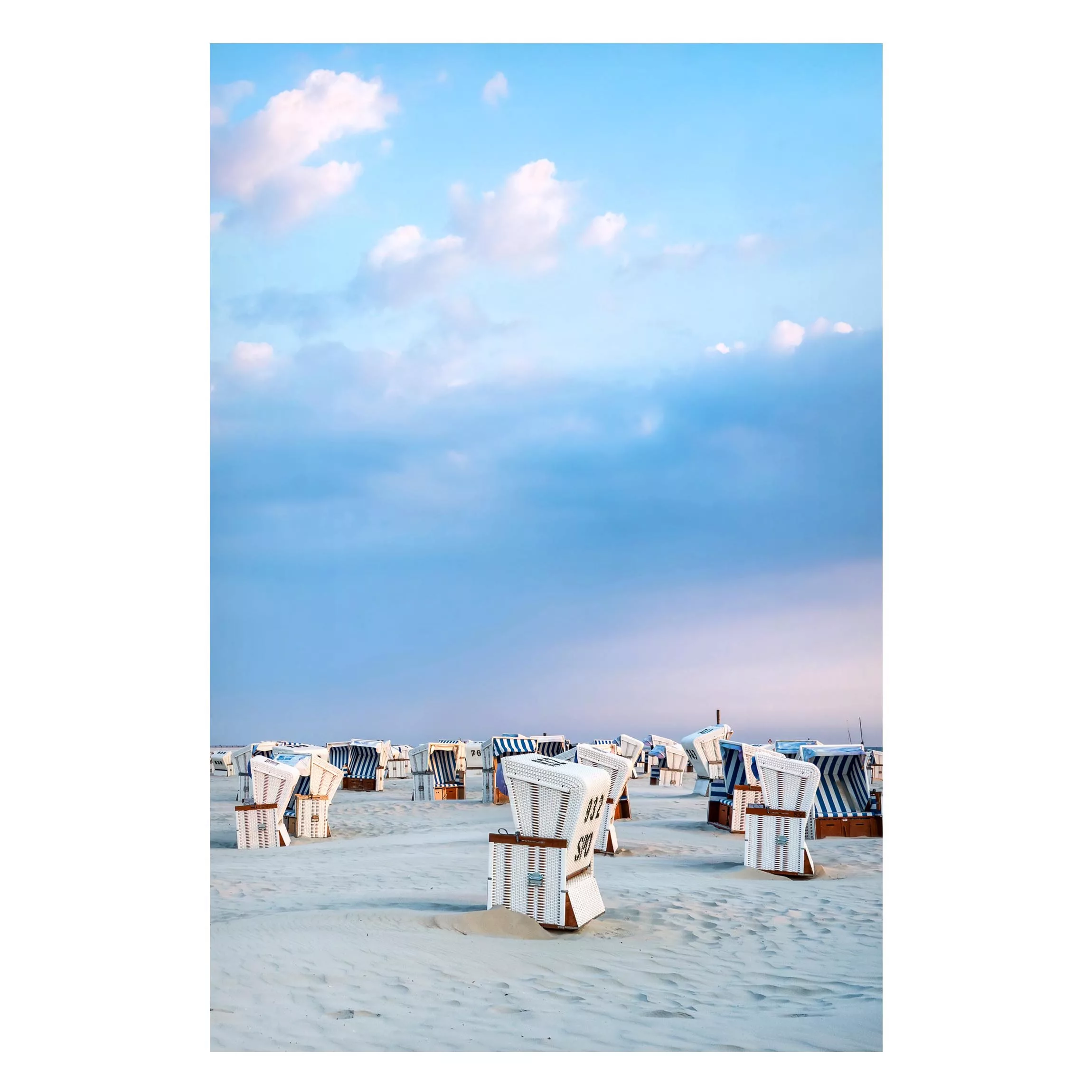 Magnettafel Strandkörbe an der Nordsee günstig online kaufen