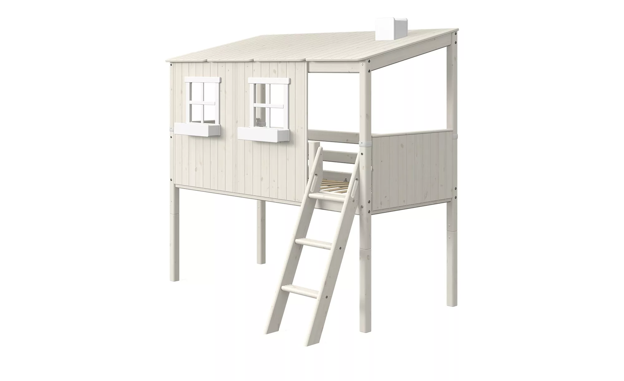 FLEXA Halbhochbett-Gestell  Flexa Classic Haus - weiß - 149 cm - 206 cm - K günstig online kaufen