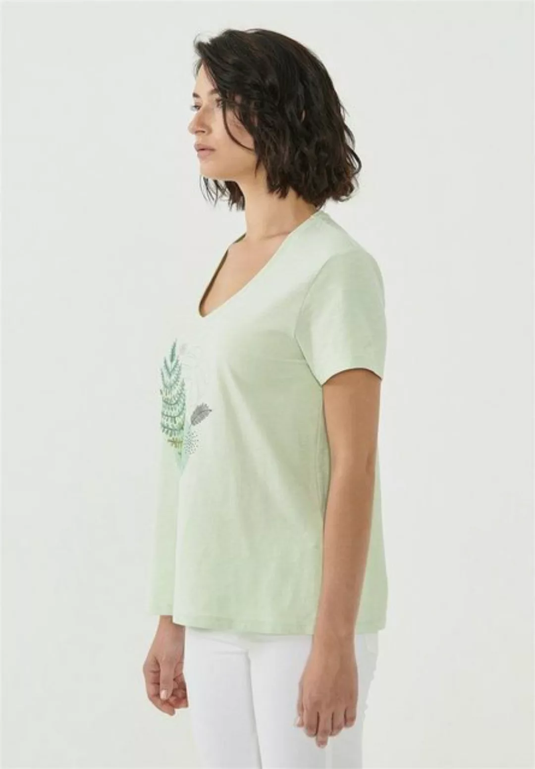 ORGANICATION T-Shirt Women's Printed T-Shirt in Sage Green günstig online kaufen