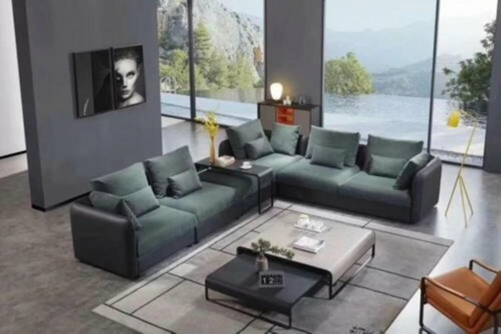 JVmoebel Ecksofa, Desing Ecksofa Sofa Couch Polster Eckgarnitur Leder Eck L günstig online kaufen