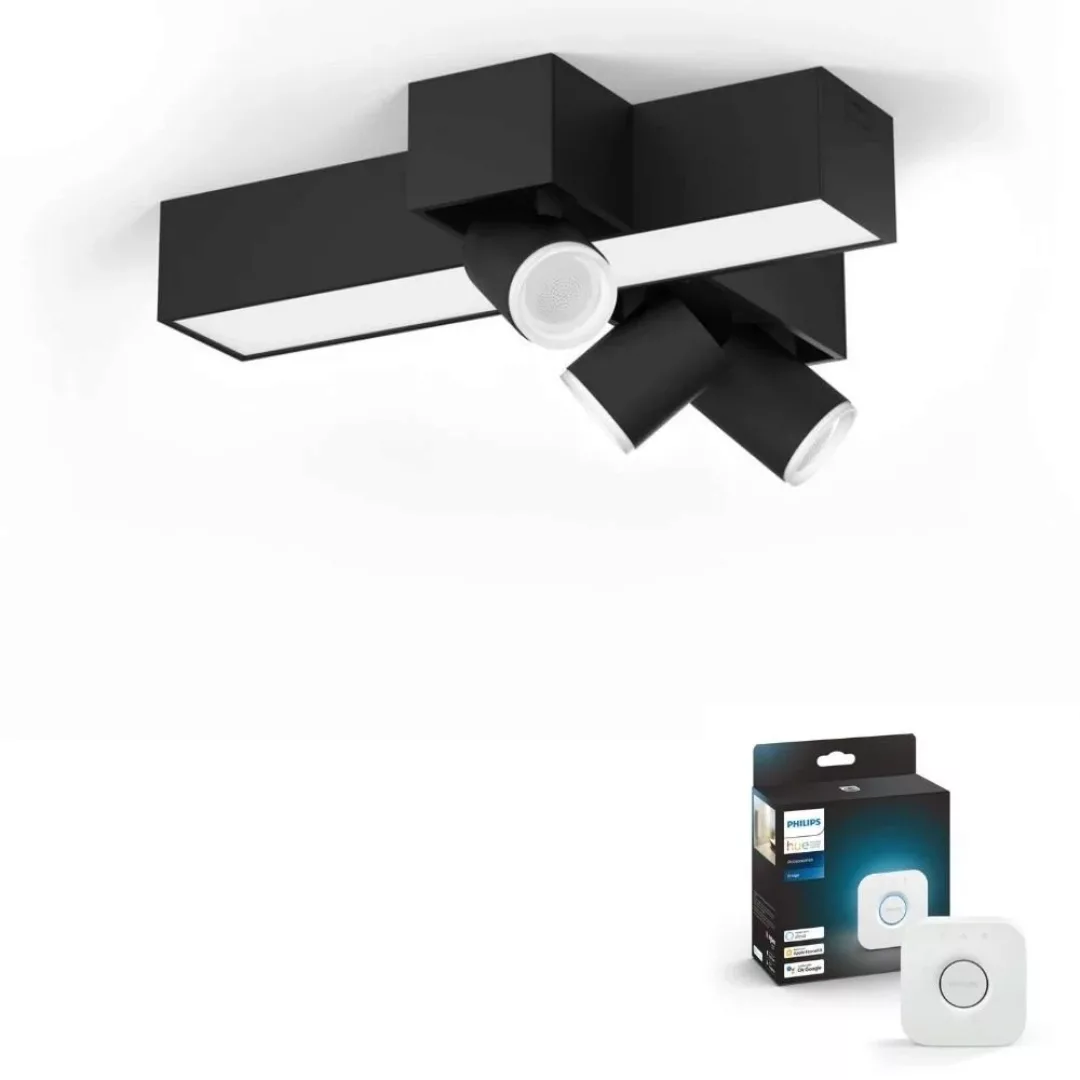 Philips Hue Bluetooth White & Color Ambiance Spot Centris Cross 3-flammig i günstig online kaufen