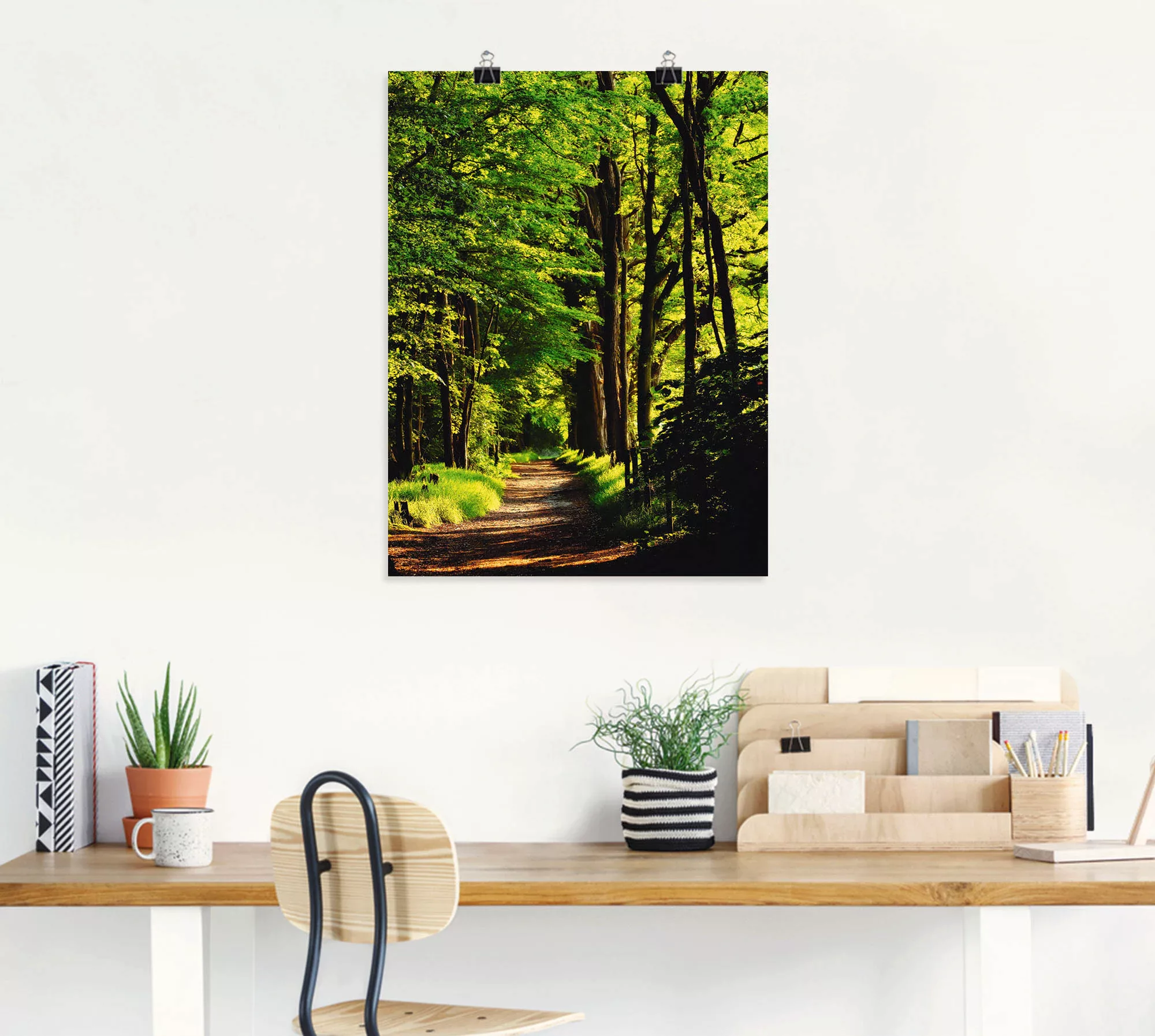 Artland Wandbild »Weg im Wald«, Wald, (1 St.), als Alubild, Outdoorbild, Le günstig online kaufen