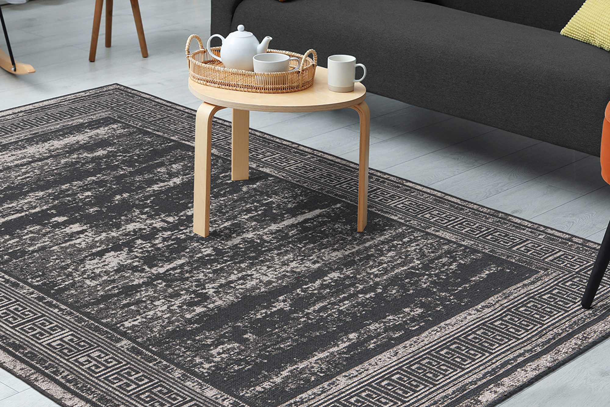 Kayoom Teppich »Kalea 325«, rechteckig, 8 mm Höhe, Flachgewebeteppich mit R günstig online kaufen