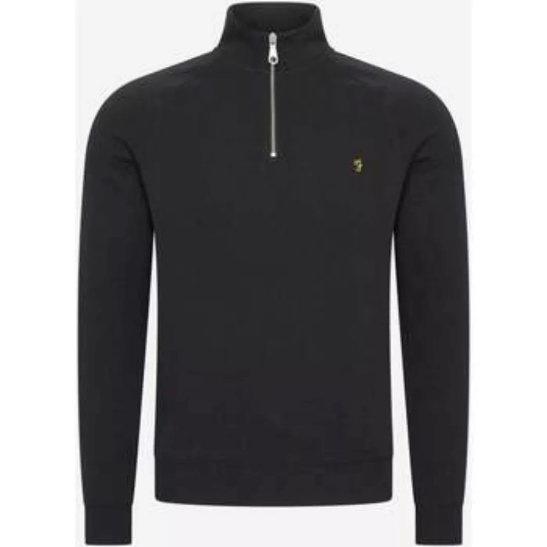 Farah  Pullover Sweatshirt Jim 1/4 Reißverschluss - Schwarz günstig online kaufen