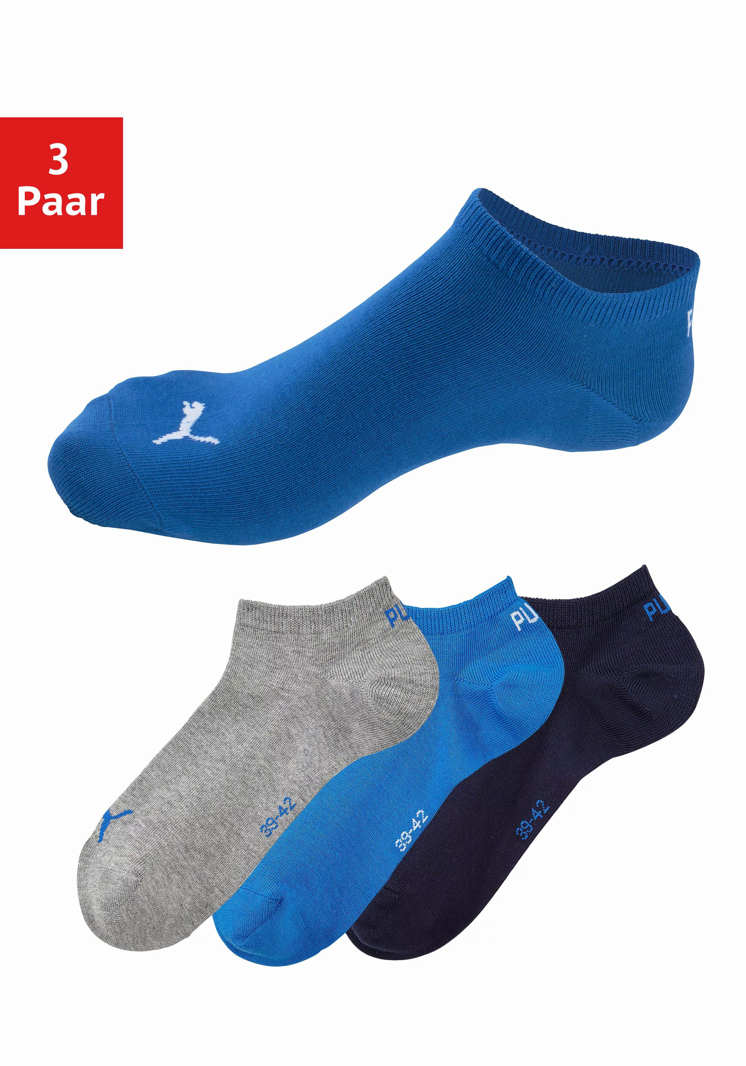 PUMA Sneakersocken, (3er-Pack), mit eingestricktem Markenlogo günstig online kaufen