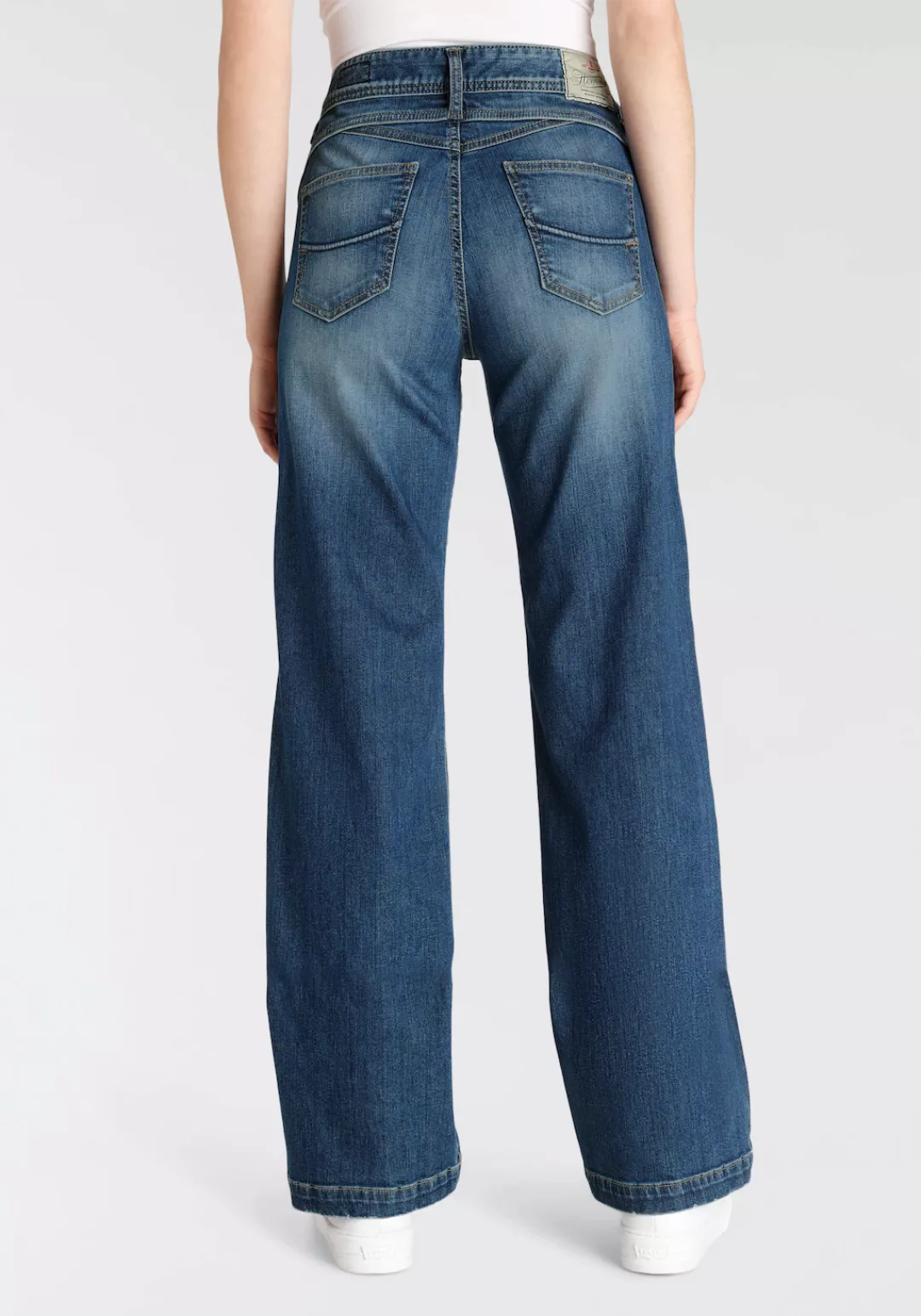 Herrlicher Weite Jeans "Gila Sailor Long Organic", Waschung günstig online kaufen