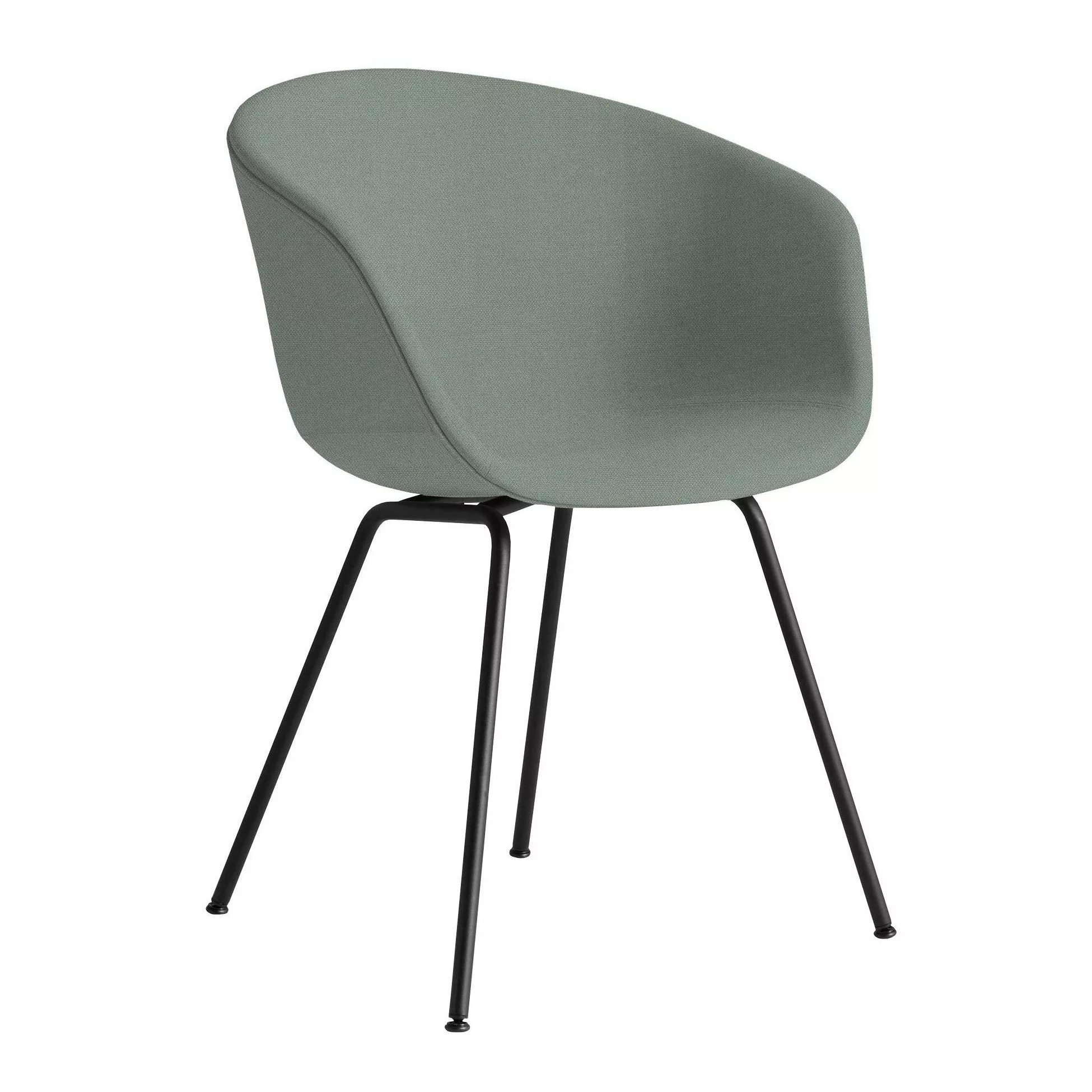 HAY - About a Chair AAC 27 Armlehnstuhl Gestell schwarz - grün/Stoff Steelc günstig online kaufen