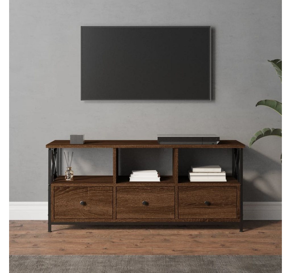 vidaXL TV-Schrank TV-Schrank Braun Eichen-Optik 102x33x45cm Spanplatte Eise günstig online kaufen