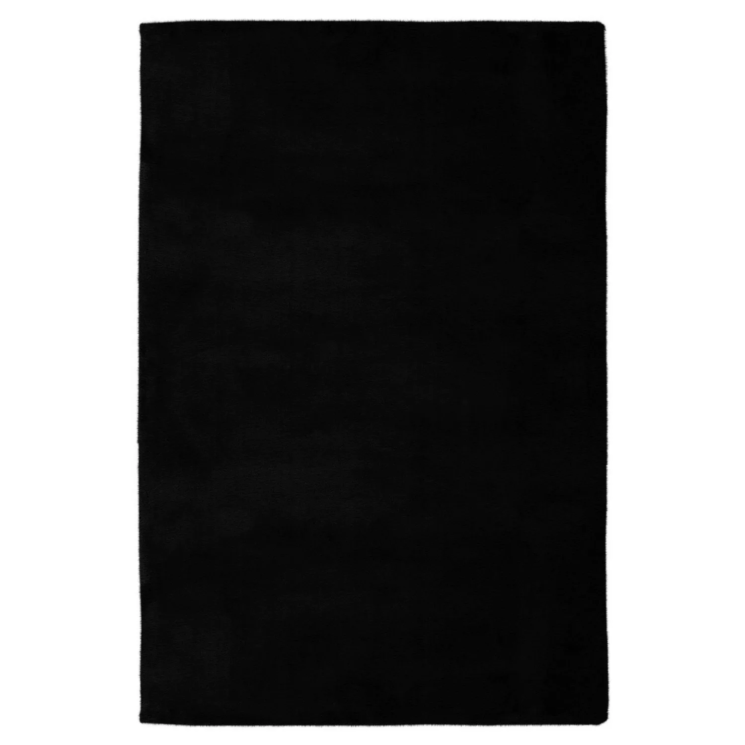 MeGusta Kurzflor Teppich Uni Modern Schwarz 60x110 cm Clara günstig online kaufen