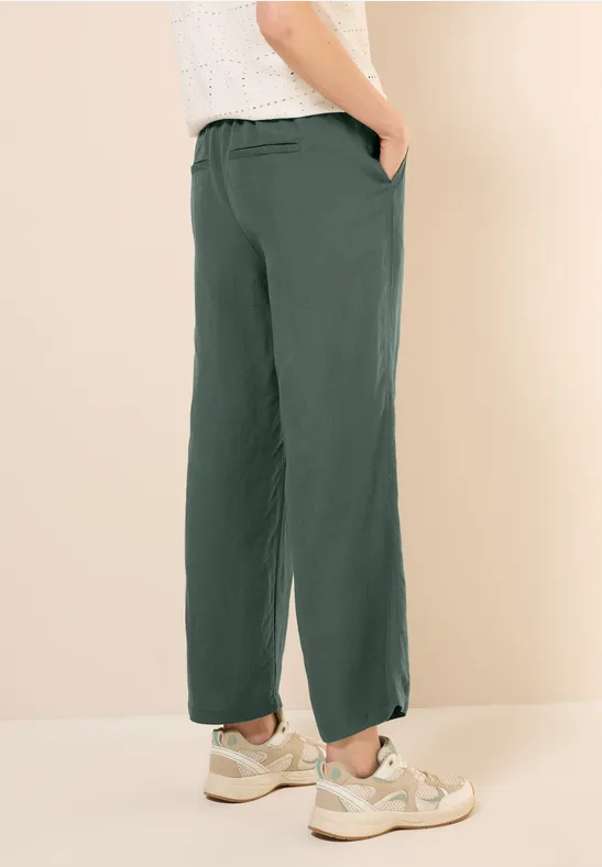 Wide Leg Hose aus Leinenmix günstig online kaufen