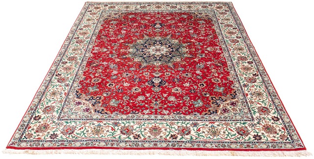 morgenland Orientteppich »Täbriz - 214 x 150 cm - dunkelrot«, rechteckig, W günstig online kaufen