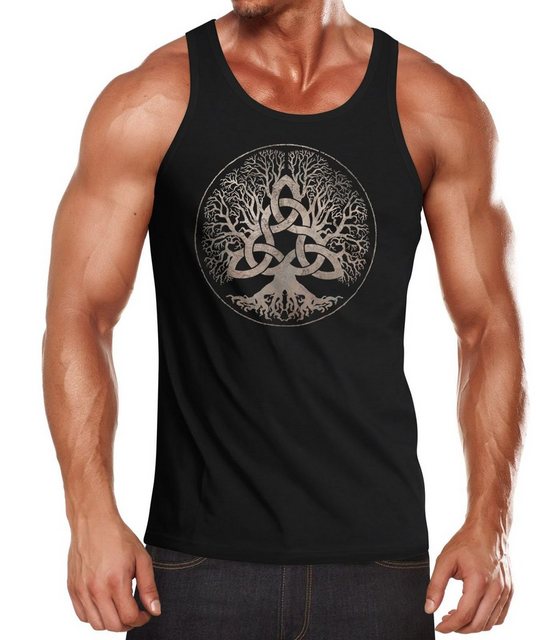 Neverless Tanktop Herren Tank-Top Yggdrasil Weltenbaum nordische Mythologie günstig online kaufen